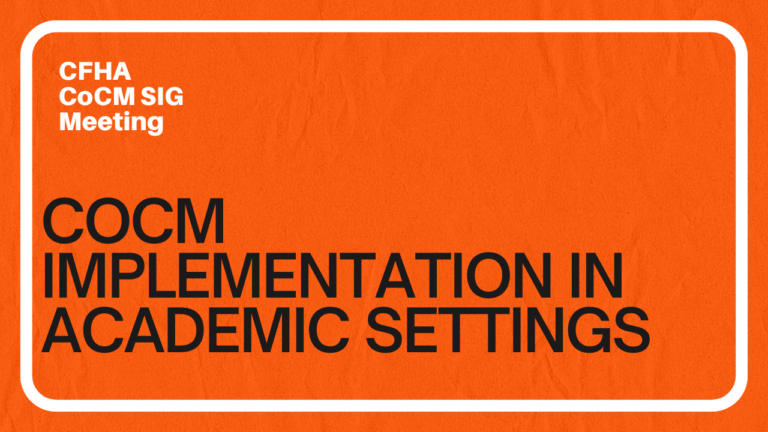 CoCM Webinar: CoCM Implementation in Academic Settings