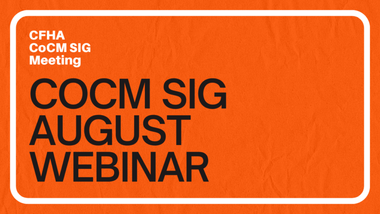 CoCM SIG August Webinar