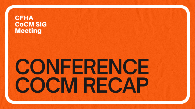 CoCM SIG Meeting: Conference Recap
