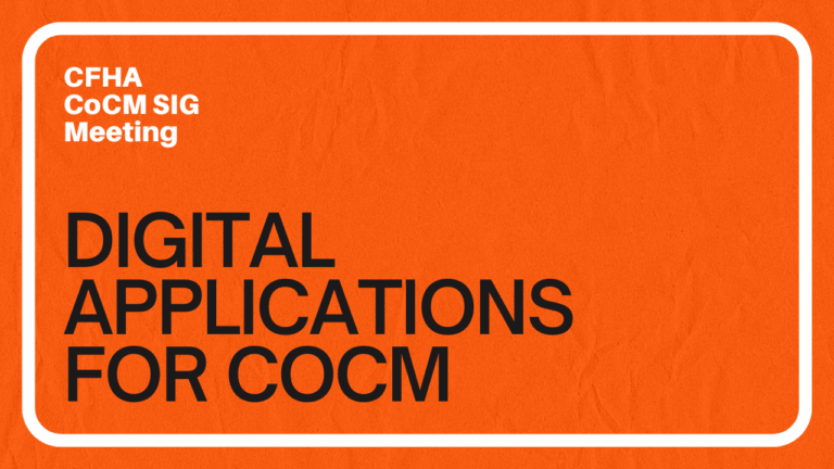 CoCM SIG Meeting: Digital Applications for CoCM