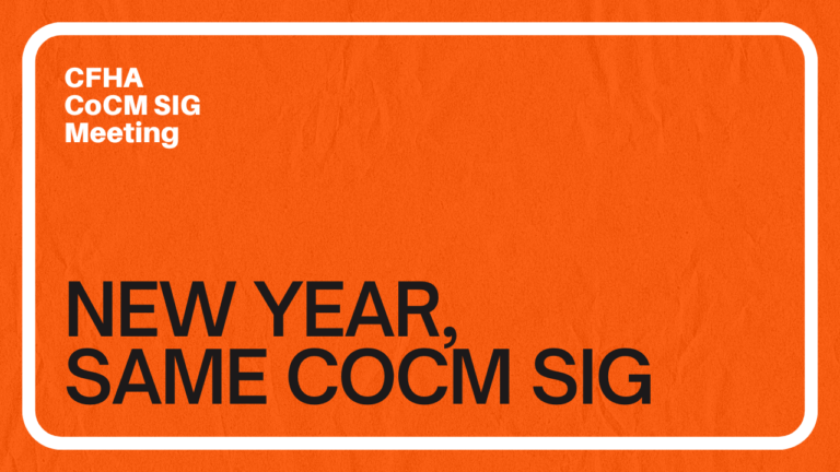 CoCM SIG Meeting: New Year, Same CoCM SIG